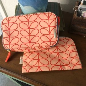 Orla Kiely makeup bag pouch set of 2